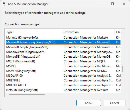 Add SSIS Microsoft Advertising Connection Manager.png